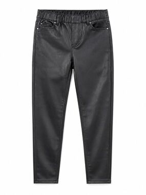 Men's Black Coated Jeans - Slim Fit